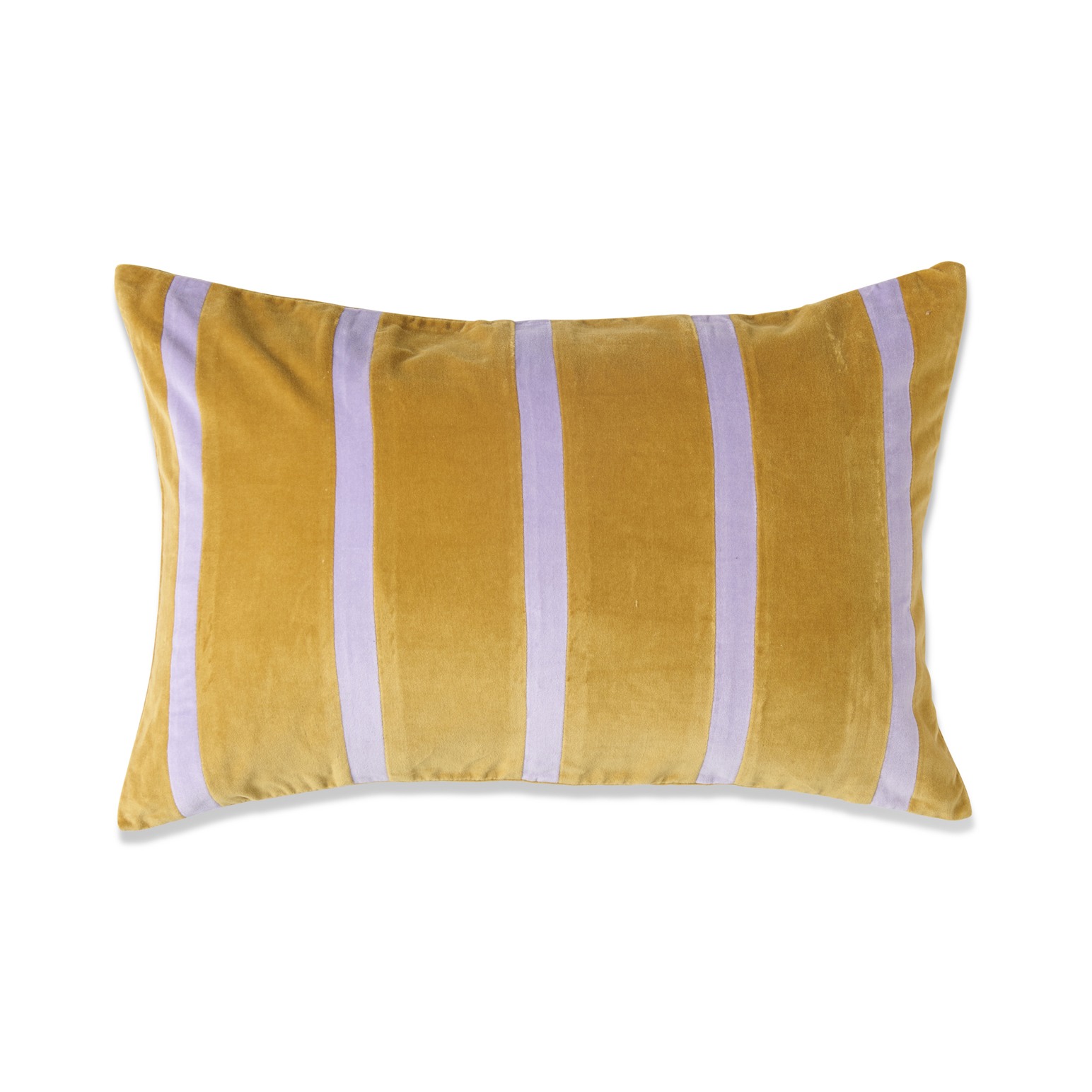 Kip&Co Pecan Pie Stripe Velvet Rectangle Cushion